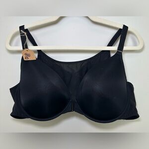 Torrid Curve Lightly Lined T-Shirt Bra 46B Black Smoothing Underwire Plus Size 🖤